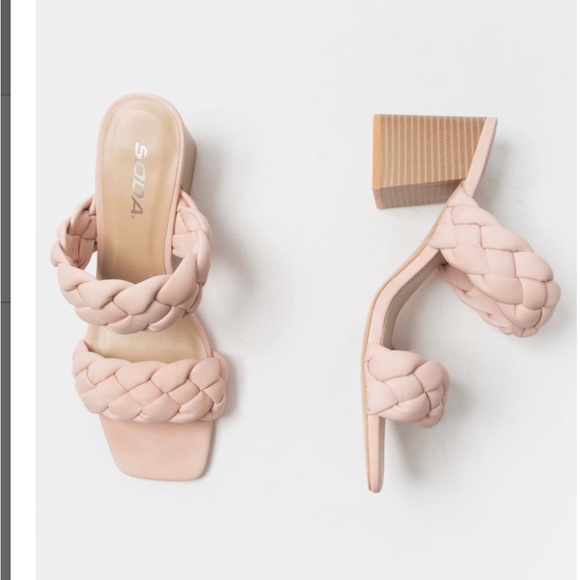 Soda Blush Braided Sandal - Picture 2 of 7